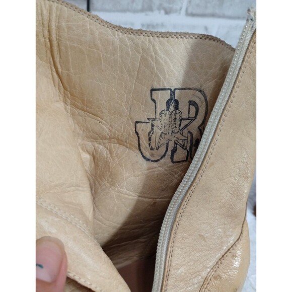 MEXICAN WOMEN'S HEELED ANKLE BOOTS & BELT Beige/Tan Color OSTRICH - Picture 10 of 16